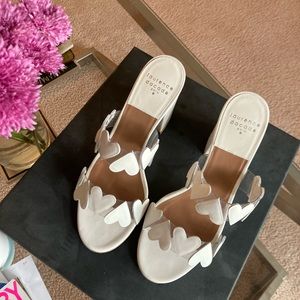 Laurence Dacade heart sandals white, 3 in size 38